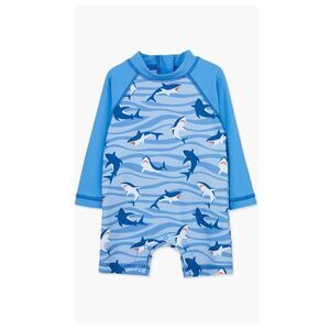 Little Me Shark Long Sleeve One Piece Swimsuit-NWT